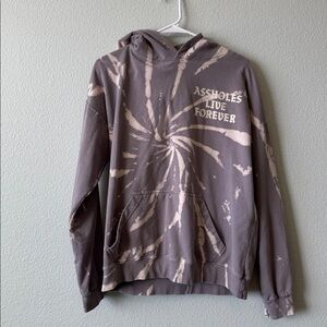 Gray Tie-Dye Hoodie assholes live forever